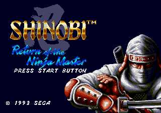 Shinobi III Enhancement Hack Title Screen